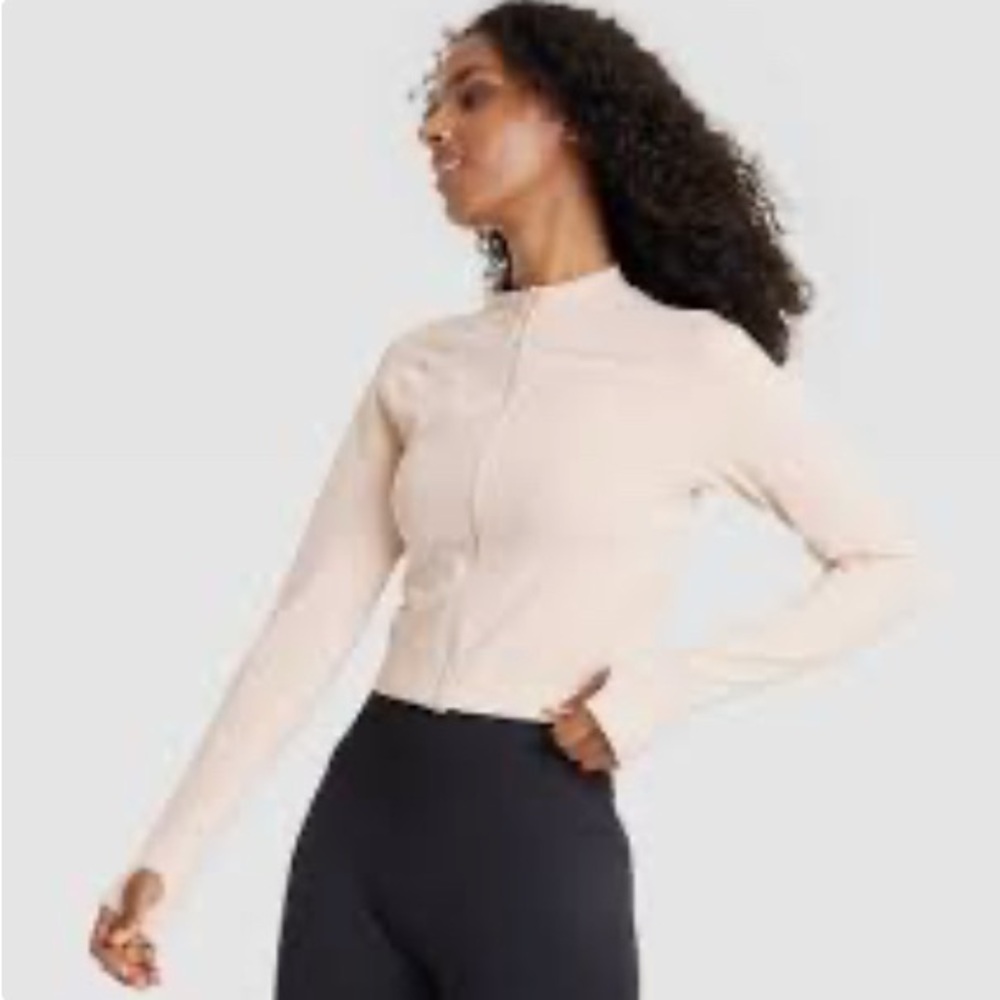 Womens NWT JoyLab Seamless Fitted Full Zip‎ Yoga Running Gym Track Jacket